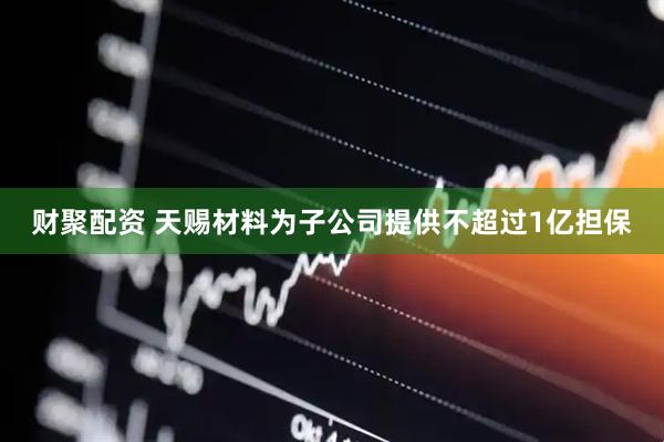 财聚配资 天赐材料为子公司提供不超过1亿担保